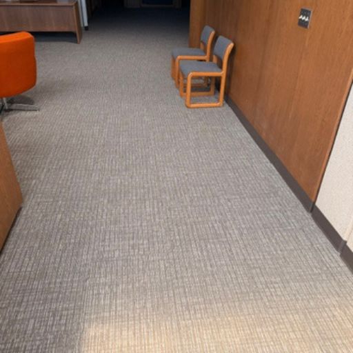 grey carpets in office sitting area